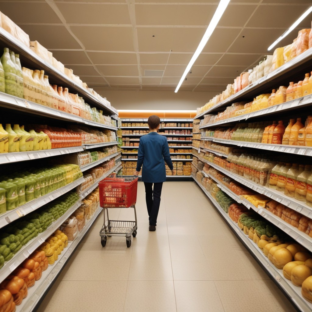 imagem de mercado de um corredor